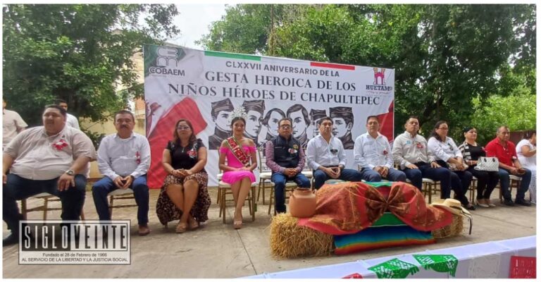 Autoridades municipales y educativas de Huetamo conmemoran el 177 aniversario de la Gesta Heroica de los Niños Héroes