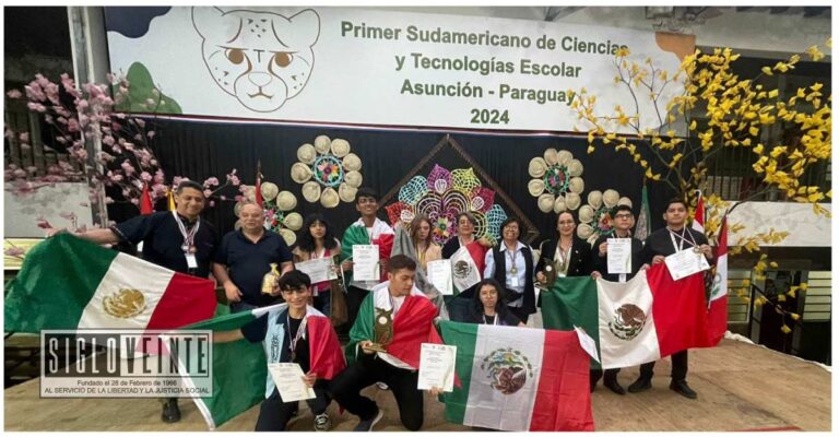 Estudiantes del CECyTEM se coronan en Feria de Ciencias en Paraguay