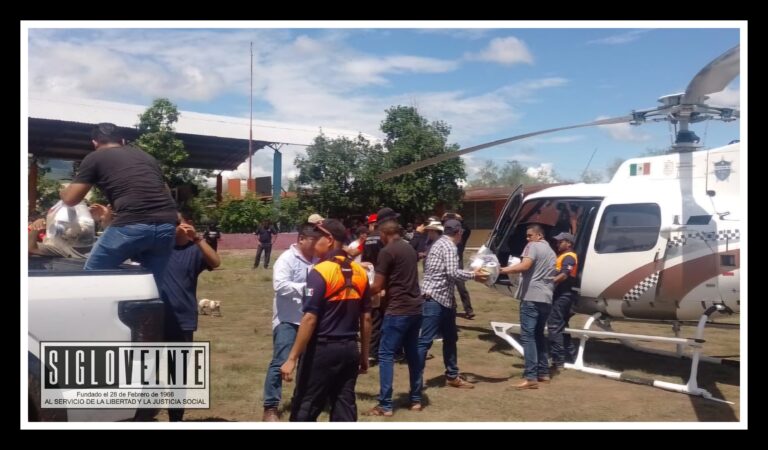 El día de hoy se pudo acceder a comunidades de Huetamo y San Lucas en helicóptero