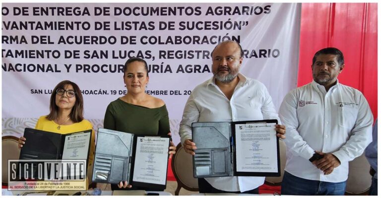 San Lucas primer municipio en Michoacán con una oficina del Registro Agrario Nacional