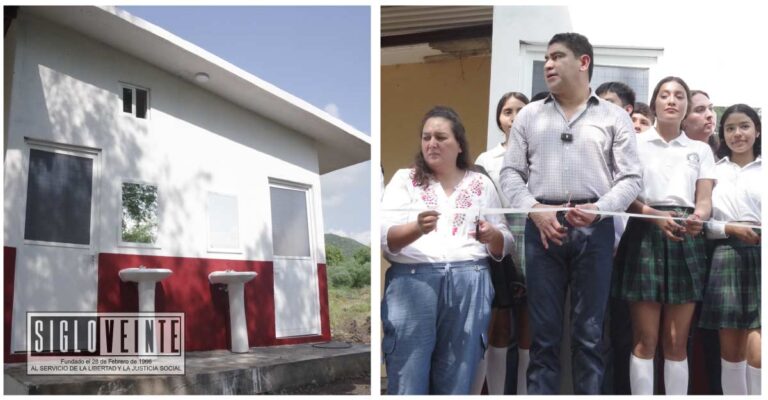 Sanitarios y una techumbre en el Telebachillerato de Santiago Conguripo, fueron inaugurados por el alcalde de Huetamo
