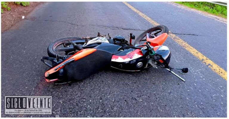 Dos jóvenes pierden la vida y otro resulta herido al derrapar motocicleta en la carretera Tuxpan-Ciudad Hidalgo