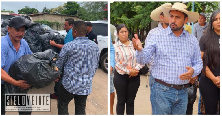 Caracuarenses muestran su solidaridad hacia los damnificados en Huetamo, el alcalde Hever Tentory entrega de apoyos