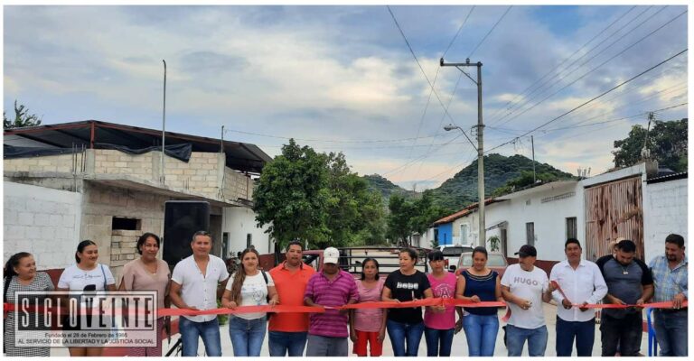 Gonzalo Nares entrega a los vecinos la pavimentación de la calle Ignacio Zaragoza de Nocupétaro