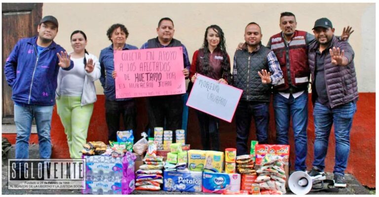 Para apoyar a damnificados del huracán John en Huetamo, Morena de Uruapan organiza colecta en apoyo