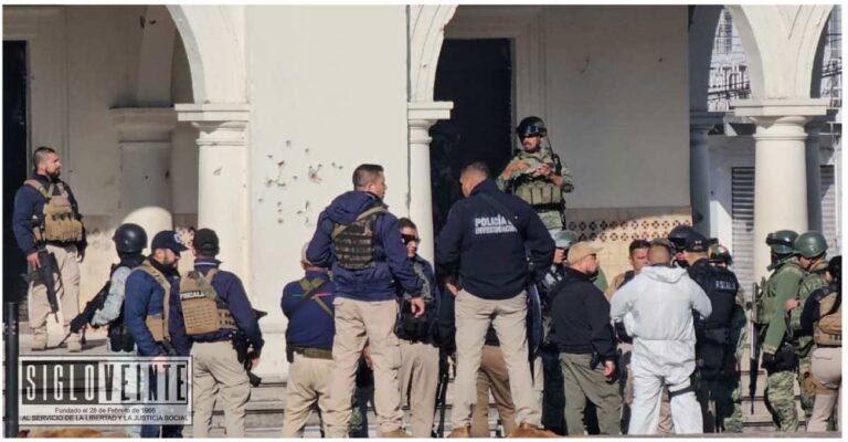 Ataque armado deja un policía muerto y otro herido en Queréndaro; el palacio municipal de Zinapécuaro sufre daños por impacto de bala