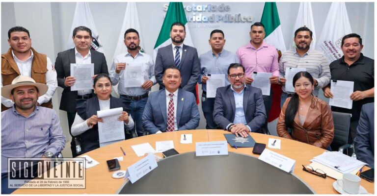 Ayuntamiento de Carácuaro, Huetamo, Tuzantla y otros 7 del PRD, firman convenio de coordinación en seguridad con el gobierno de Michoacán