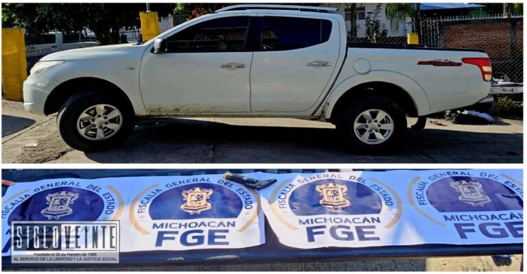 Enfrentamiento en Huaniqueo deja dos muertos; hallan camioneta robada y equipo táctico con emblemas de la FGE