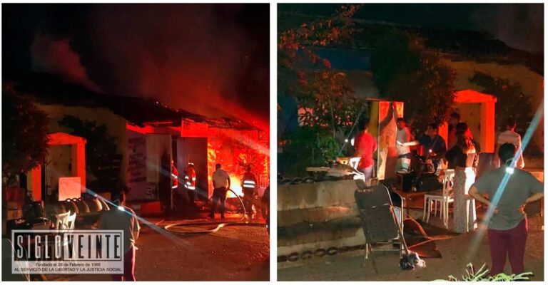 Incendio consume dos comercios en Huetamo sin víctimas