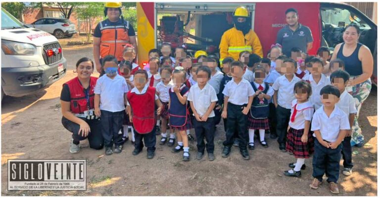 Niños de Purechucho aprenden sobre emergencias en taller impartido por Protección Civil de Huetamo