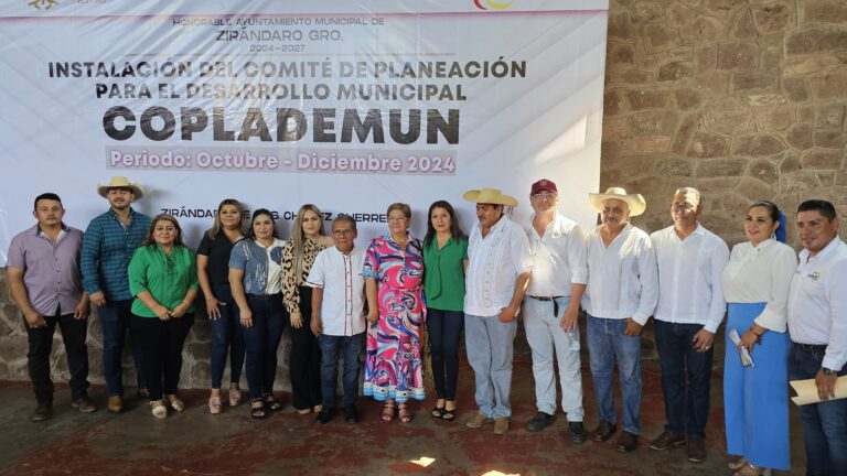Instala Jaime Torres el Comité de Planeación para el Desarrollo Municipal de Zirándaro 2024-2027