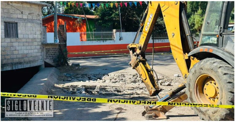 Cumpliendo con su compromiso con Paso de Núñez, Ayuntamiento de Carácuaro comienza con la reconstrucción de un puente en Paso de Núñez