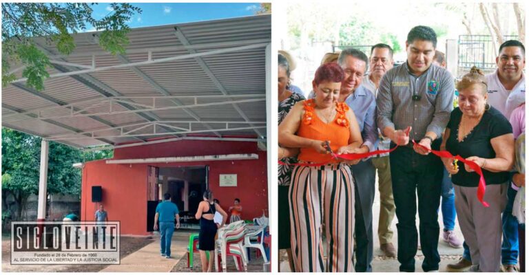 Inaugura gobierno municipal de Huetamo techumbre elevada en la capilla de Nuestra Señora de Guadalupe en Comburindio