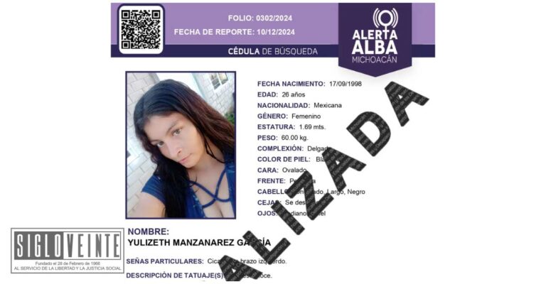 Localiza la Fiscalía Regional de Huetamo a joven reportada como desaparecida, nunca salió del municipio