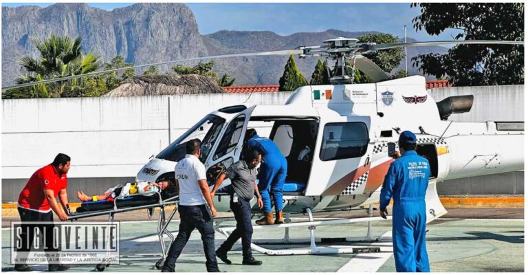 Trasladan a 2 menores de Huetamo al Hospital Infantil de Morelia en ambulancia aérea