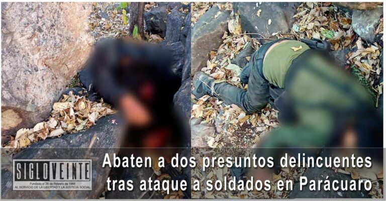 Abaten a dos presuntos delincuentes tras ataque a soldados en Parácuaro