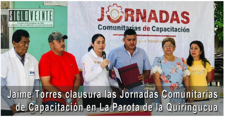 Jaime Torres clausura las Jornadas Comunitarias de Capacitación en La Parota de la Quiringucua