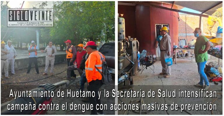 Ayuntamiento de Huetamo y la Secretaría de Salud, intensifican campaña contra el dengue con acciones masivas de prevención