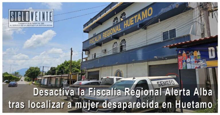 Desactiva la Fiscalía Regional Alerta Alba tras localizar a una mujer reportada como desaparecida en Huetamo