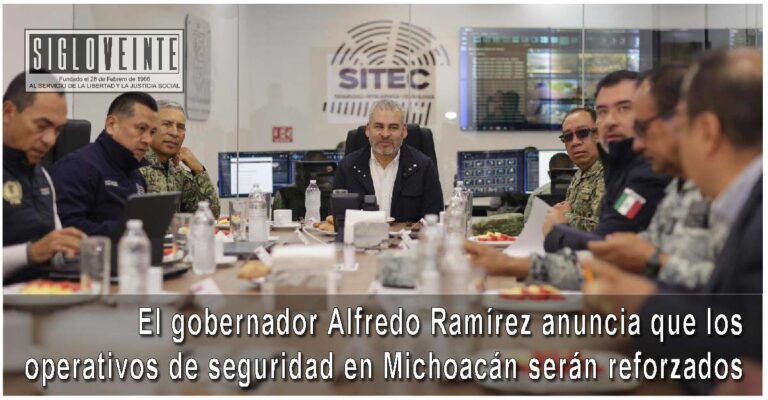 El gobernador Alfredo Ramírez anuncia que los operativos de seguridad en Michoacán serán reforzados