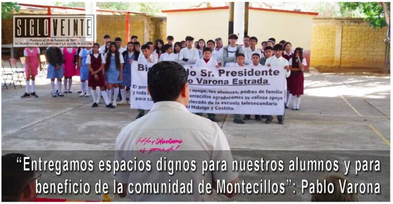 “Entregamos espacios dignos para nuestros alumnos y para beneficio de la comunidad de Montecillos”: Pablo Varona