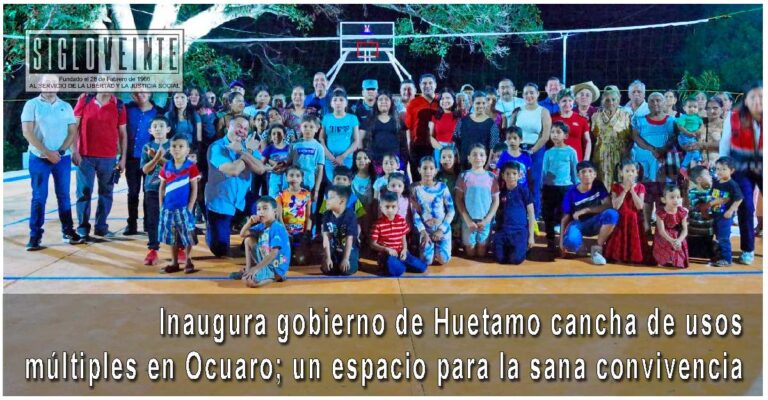 Inaugura gobierno de Huetamo cancha de usos múltiples en Ocuaro; un espacio para la sana convivencia