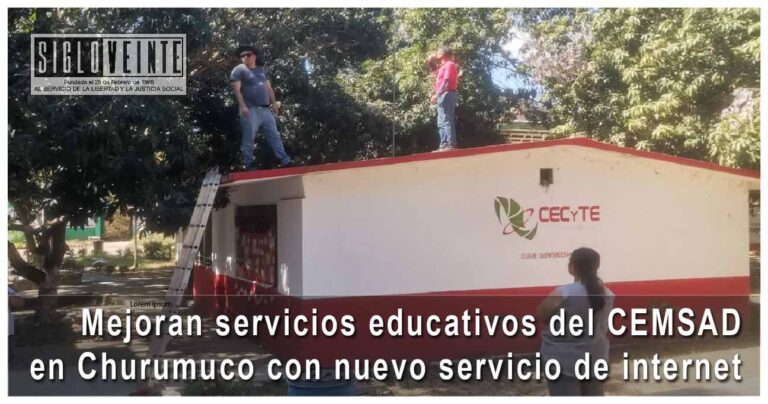Mejoran servicios educativos del CEMSaD en Churumuco con nuevo servicio de internet