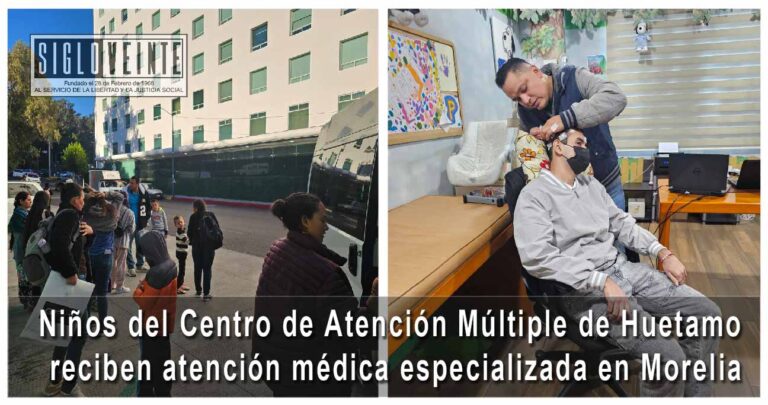 Niños del Centro de Atención Múltiple de Huetamo reciben atención médica especializada en Morelia