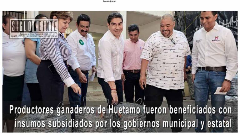 Productores ganaderos de Huetamo fueron beneficiados con insumos subsidiados por los gobiernos municipal y estatal