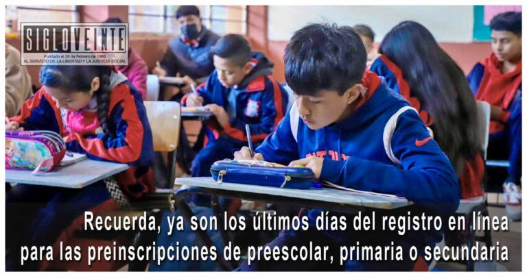 Recuerda, ya son los últimos días del registro en línea para las preinscripciones de preescolar, primaria o secundaria