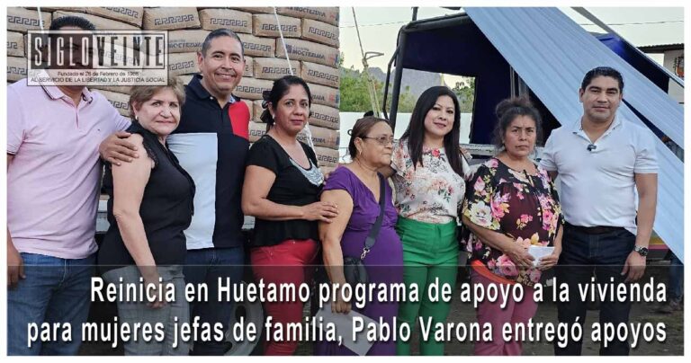 Reinicia en Huetamo programa de apoyo a la vivienda para mujeres jefas de familia, Pablo Varona entregó apoyos