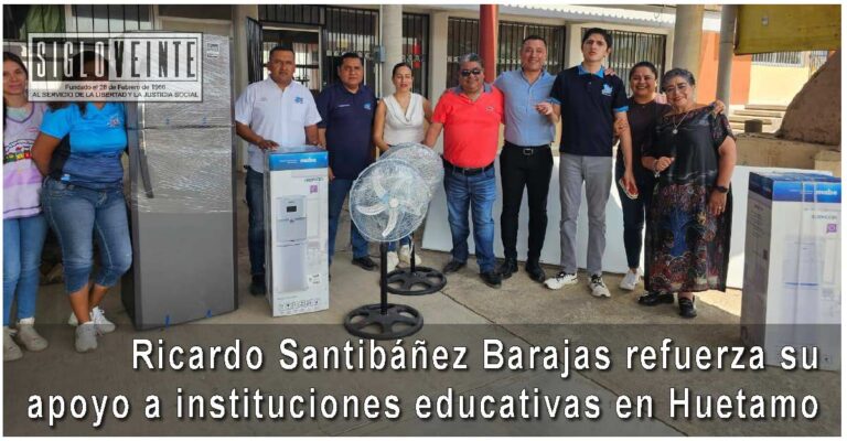 Ricardo Santibáñez Barajas refuerza su apoyo a instituciones educativas en Huetamo
