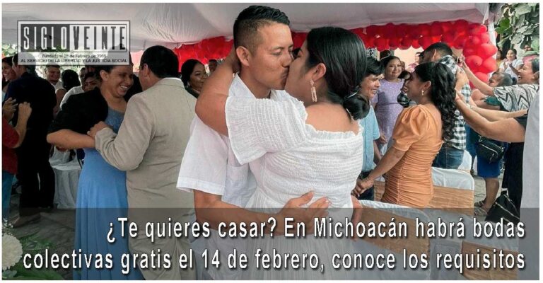 ¿Te quieres casar? En Michoacán habrá bodas colectivas gratis el 14 de febrero, conoce los requisitos