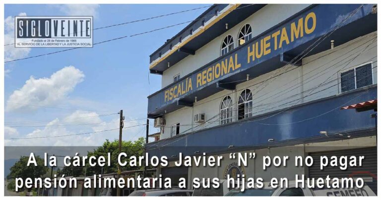A la cárcel Carlos Javier “N” por no pagar pensión alimentaria a sus hijas en Huetamo