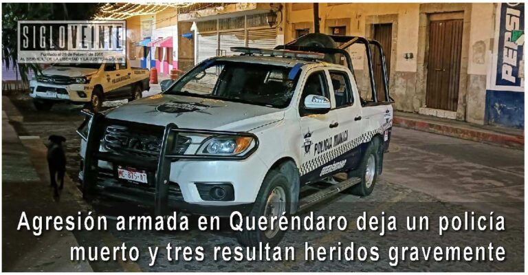 Agresión armada en Queréndaro deja un policía muerto y tres resultan heridos gravemente
