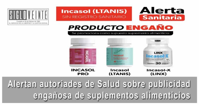 Alertan autoridades de Salud sobre publicidad engañosa de suplementos alimenticios