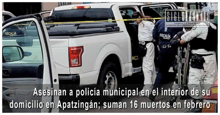 Asesinan a policía municipal en el interior de su domicilio en Apatzingán; suman 16 muertos en febrero