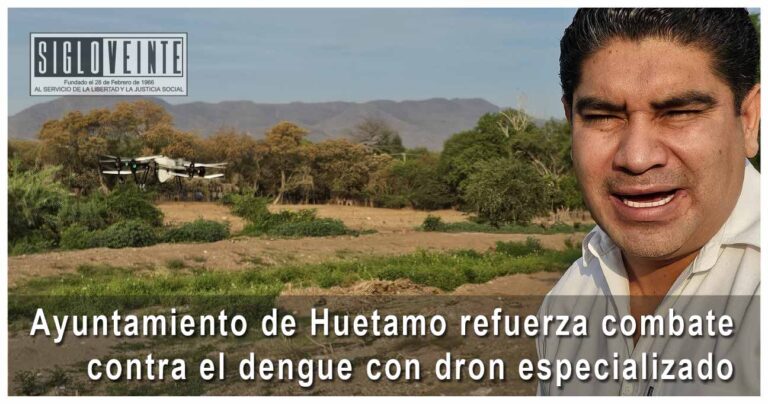 Ayuntamiento de Huetamo refuerza combate contra el dengue con dron especializado