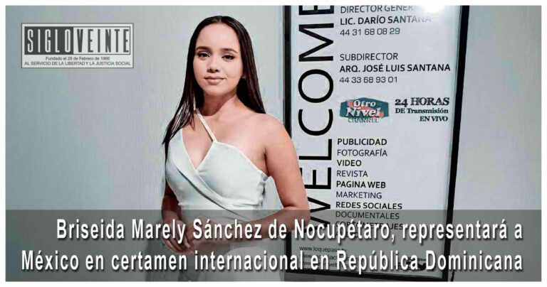 Briseida Marely Sánchez de Nocupétaro, representará a México en certamen internacional en República Dominicana
