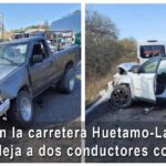 Choque en la carretera Huetamo-La Eréndira deja a dos conductores con heridas