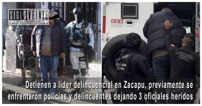 Detienen a líder delincuencial en Zacapu, previamente se enfrentaron policías y delincuentes dejando 3 oficiales heridos