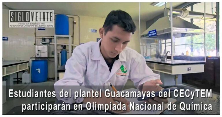 Estudiantes del plantel Guacamayas del CECyTEM participarán en Olimpiada Nacional de Química