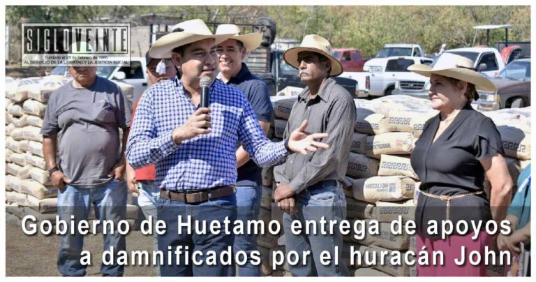 Gobierno de Huetamo entrega de apoyos a damnificados por el huracán John