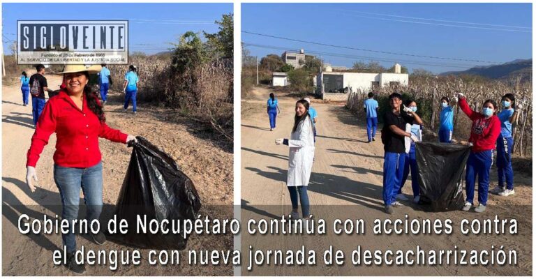 Gobierno de Nocupétaro continúa con acciones contra el dengue con nueva jornada de descacharrización