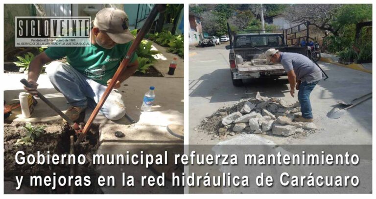 Gobierno municipal refuerza mantenimiento y mejoras en la red de agua potable de Carácuaro