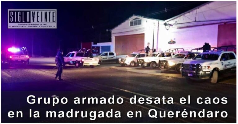 Grupo armado desata el caos en la madrugada en Queréndaro