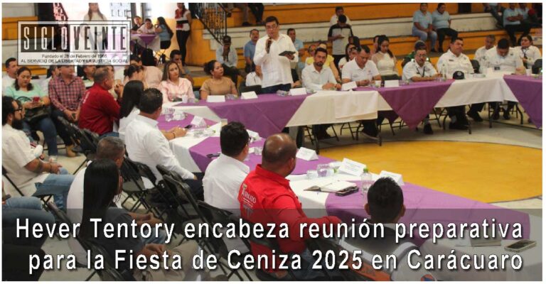 Hever Tentory encabeza reunión preparativa para la Fiesta de Ceniza 2025 de Carácuaro