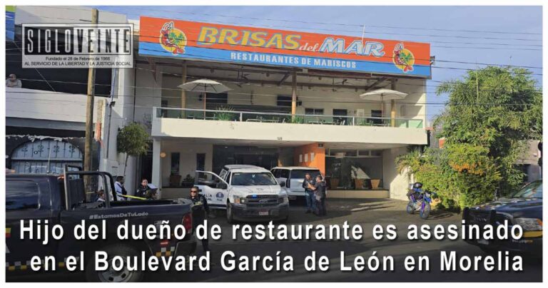Hijo del dueño de restaurante es asesinado en el Boulevard García de León en Morelia