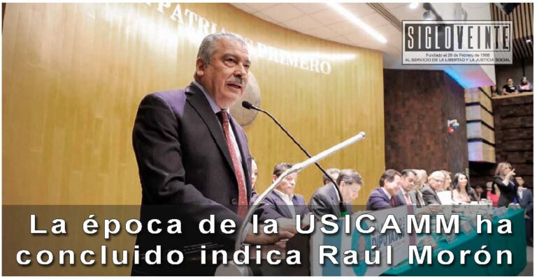 La época de la USICAMM ha concluido indica Raúl Morón; aseguró que mediante foros, construirán junto al magisterio un nuevo sistema que dignifique la labor de las y los maestros