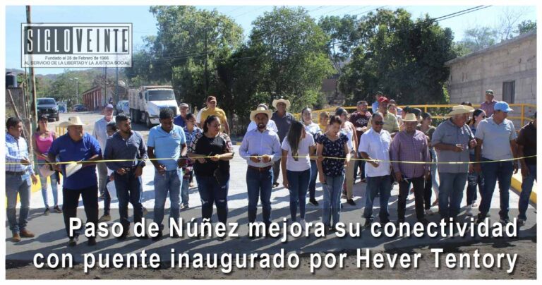 Paso de Núñez mejora su conectividad con puente inaugurado por Hever Tentory